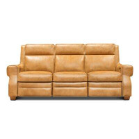 Eleanor Rigby Spencer 96" Genuine Leather Square Arm Reclining Sofa
