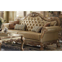 Astoria Grand Marissa 86.5" Faux Leather Rolled Arm Sofa