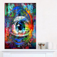 Design Art 'Magic Eye over Abstract Design' 3 Piece Graphic Art on Wrapped Canvas Set