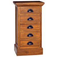 Millwood Pines Drawer Cabinet Chest of Drawers Dresser for Bedroom Solid Wood Teak