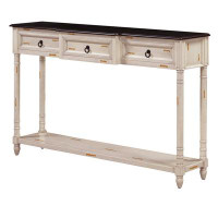 Breakwater Bay Console Table Sofa Table with Drawers for Entryway with Projecting Drawers