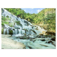 Made in Canada - Design Art Maeyar Waterfall Landscape - Wrapped Canvas Photograph Print