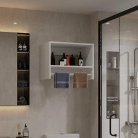 Latitude Run® 24"W Wall Mounted Bath Shelf With 1 Towel Rods And 1 Shelf