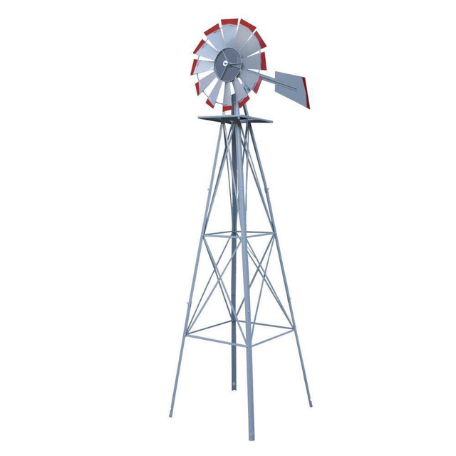 NEW 8 FT TALL GARDEN / YARD WINDMILL ONLY 89.95 ! in Outdoor Décor in Alberta