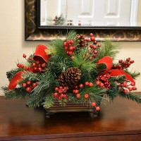 The Holiday Aisle® Mixed Centerpieces in Planter