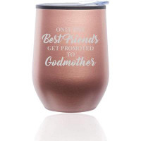 Orchids Aquae Stemless Wine Tumbler Coffee Travel Mug Glass With Lid The Best Friends Get Promoted To Godmother