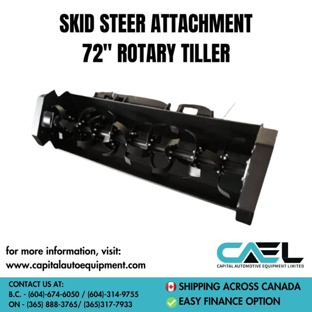 Wholesale price for Brand new 86” skid steer attachment Tiller - Universal! We offer finance, call now! in Heavy Equipment Parts & Accessories