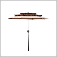 Arlmont & Co. Modern Outdoor Patio Umbrella With Crank And Tilt