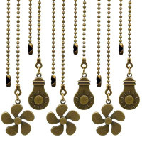 Gustave Ceiling Fan Pull Chains 12" with Decorative Pendant Extension (Set of 6)