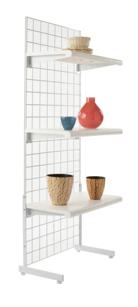 L-LEGS FOR GRID PANELS/FREE STANDING CLOTHING & SHELVING DISPLAY PANEL/ SPACE SAVING/ WHITE, BLACK & CHROME in Other in Ontario
