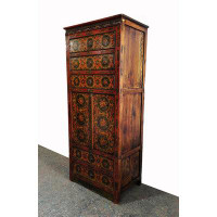 DYAG East Vintage 65" Tall Tibetan 5 Drawers and 1 Accent Cabinet
