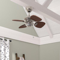 Winston Porter 24" Leddy 4 - Blade Ceiling Fan with Wall Control