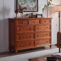 Eden Rim 9 Drawer 59.06" W Solid Wood Dresser