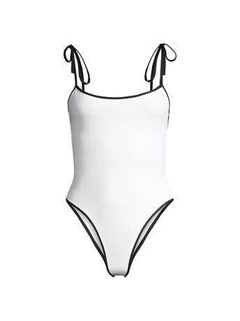 Tropic of C Cosmo Contrast-Trim One-Piece Swimsuit SZ: M in Other in Ontario