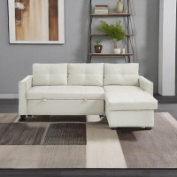 Latitude Run® 88" Pull Out Sofa Bed,beige