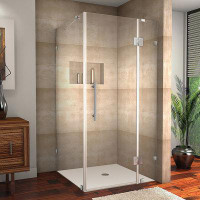 Aston Avalux 35 in. W x 32 in. D x 72 in. H Frameless Shower Enclosure, Clear Glass