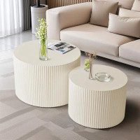 Latitude Run® Wave Stripe Nesting Coffee Table Set For Living Room