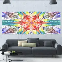 Made in Canada - Design Art 'Multi-Colour Fractal Circles and Waves'  6 Piece Graphic Art Print Set on Canvas