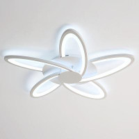 Wrought Studio Dimmable LED Acrylic Semi Flush Mount With Remote Control
