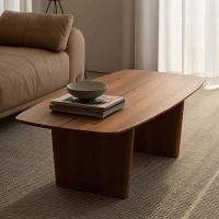 Great Deals Trading 51.18" Brown Solid Wood Rectangular Coffee Table