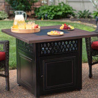 Endless Summer Donovan Dual Heat 30.71'' H x 37.8'' W Steel Propane Outdoor Fire Pit Table with Lid