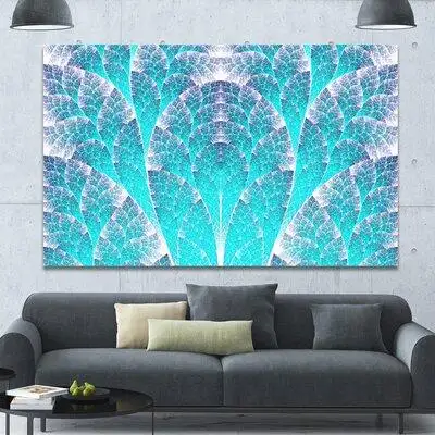 Design Art 'Exotic Blue Biological Organism' Graphic Art on Wrapped Canvas