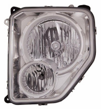 Head Lamp Driver Side Jeep Liberty 2008-2012 Chrome Bezel With Fog Lamp Round Bulb Shield High Quality , CH2502233