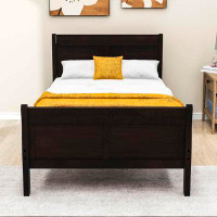Winston Porter Base de lit plateforme en bois avec tête de lit Dovidio