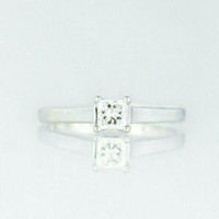 (I-6405-450A) 18k white gold princess cut diamond solitaire ring