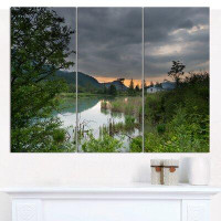 Design Art 'Stormy Weather Over Swamp' Photographic Print Multi-Piece Image on Canvas