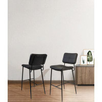 Latitude Run® Set Of 2 Bar Stools, Hight Back Stool Upholstered Counter Chair
