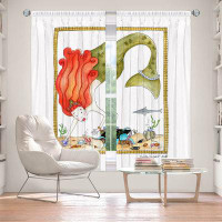 East Urban Home Lined Window Curtains 2-panel Set for Window Size 80" x 61" by Marley Ungaro - Exploring Mermaid