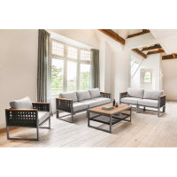 Orren Ellis Alex Weatherproof Indoor And Outdoor Modular Sofa, Loveseat And Arm Chair Set