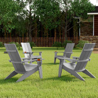 HERACLES All Weather Outdoor Plastic Adirondack Chairs, Fire pit Chairs