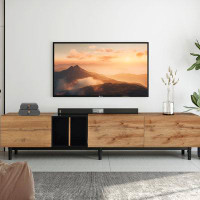 Loon Peak Tv Stand For 80'' Tv With 3 Doors