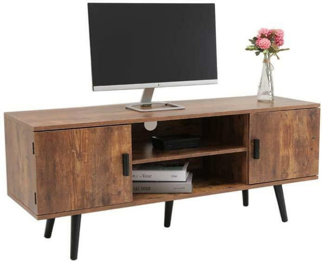 NEW RUSTIC TV CONSOLE STORAGE CABINET S3080 in Hutches & Display Cabinets in Alberta