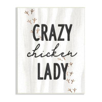 Stupell Industries Crazy Chicken Lady Country Rustic Farm Design Wall Plaque Art By Daphne Polselli