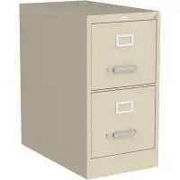 Lorell Lorell 2-drawer Vertical File With Lock, 15 By 26-1/2 By 28-3/8-inch, Putty