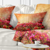 Made in Canada - East Urban Home Floral Spring Little Flowers at Sunset Lumbar Pillow