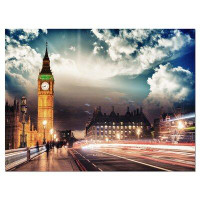 Made in Canada - Design Art Big Ben from Westminster Bridge - Wrapped Canvas Graphic Art Print