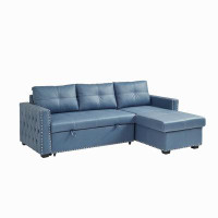 Latitude Run® Convertible Pull Out Sofa Bed With Storage Chaise Sofa Bed