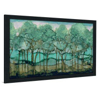 Made in Canada - Picture Perfect International 'Green Tree Grove ' by Elizabeth Medley Framed Watercolor Painting Print