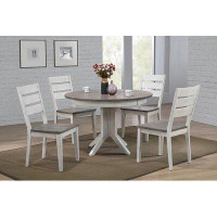 Ophelia & Co. Henriques Extendable Rubberwood Solid Wood Dining Set