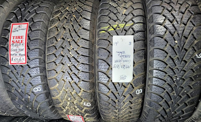 P 195/60/ R15 Goodyear Nordic Winter M/S*  Used WINTER Tires 99% TREAD LEFT  $240 for All 4 TIRES in Tires & Rims in Edmonton Area