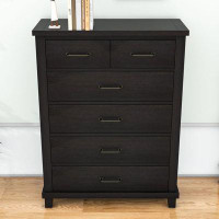 Red Barrel Studio Quantas Wood Chest with 6 Drawers for Living Room