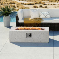 Latitude Run® 13'' H x 42'' W Magnesium Oxide Propane Outdoor Fire Pit Table