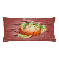 East Urban Home Brick Wall Indoor / Outdoor Lumbar Pillow Cover