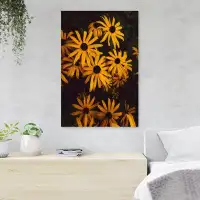 Gracie Oaks Yellow Sunflower In Close Up Photography 74 - 1 Piece Rectangle Graphic Art Print On Wrapped Canvas