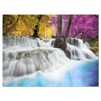 Design Art Erawan Waterfall Landscape Photographic Print on Wrapped Canvas