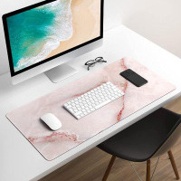 Wrought Studio Extended Gaming Mouse Pad, Large Desk Pad, Computer Keyboard Mousepad, Waterproof Mouse Mat With Stitched